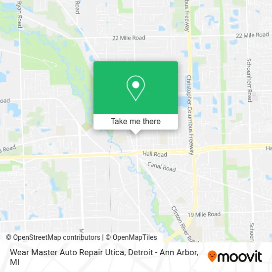 Wear Master Auto Repair Utica map