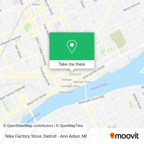 Nike Factory Store map