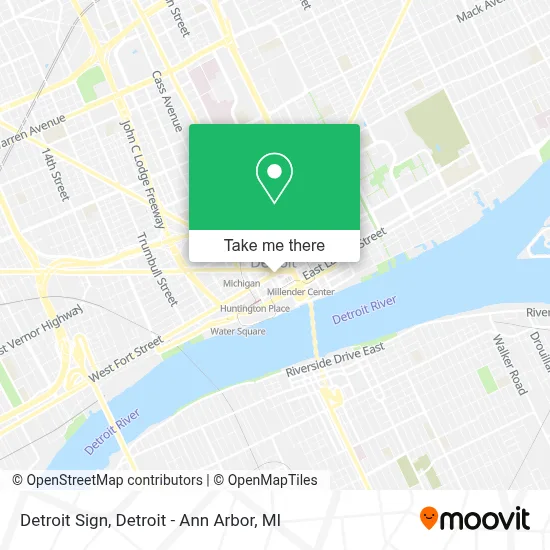 Detroit Sign map