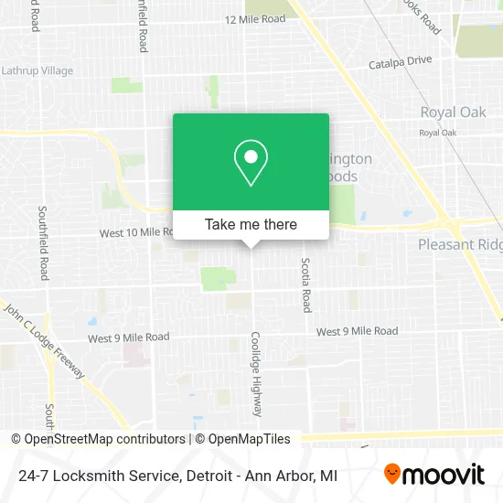 24-7 Locksmith Service map
