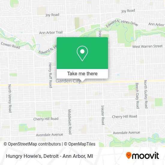 Hungry Howie's map
