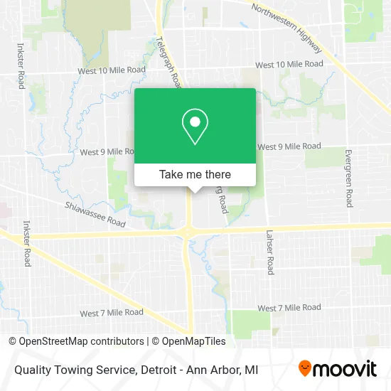 Quality Towing Service map