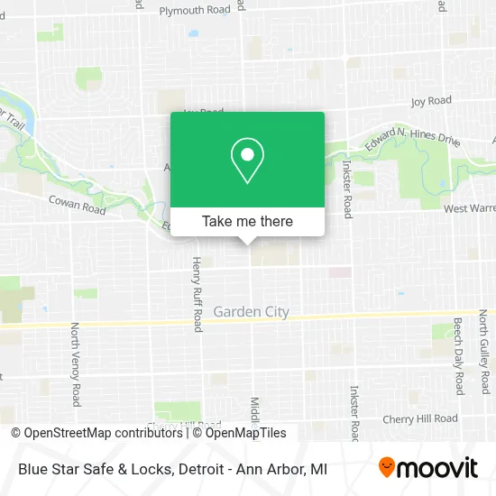 Blue Star Safe & Locks map