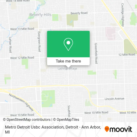Metro Detroit Usbc Association map