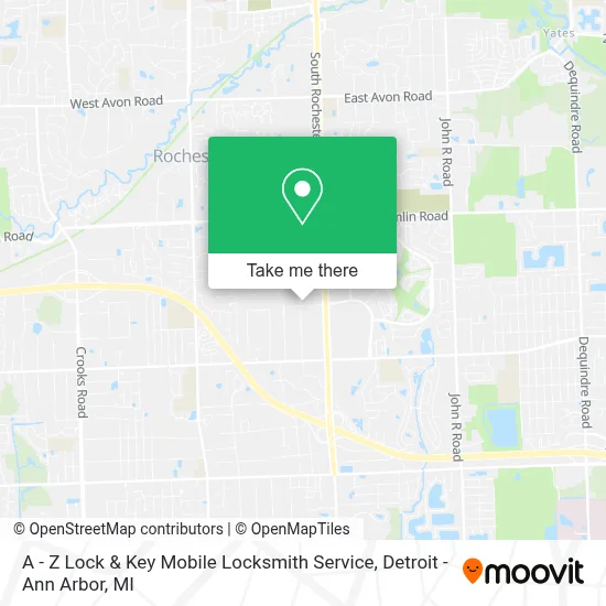 A - Z Lock & Key Mobile Locksmith Service map