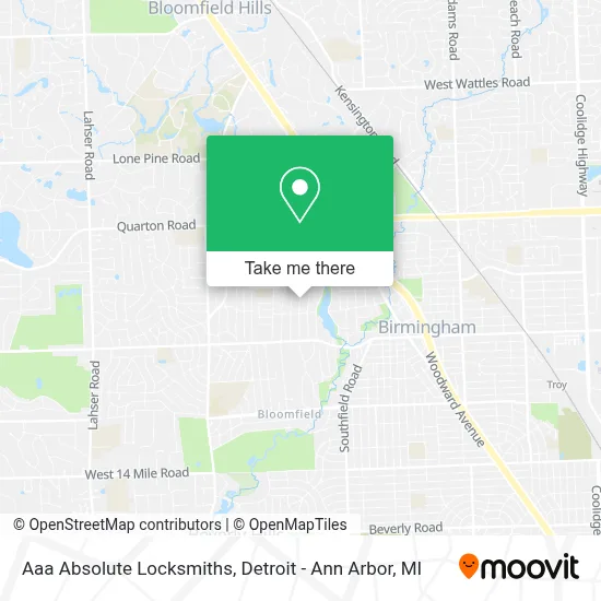 Aaa Absolute Locksmiths map