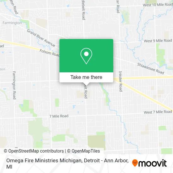 Omega Fire Ministries Michigan map