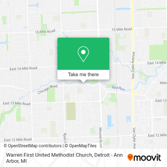 Warren First United Methodist Church map