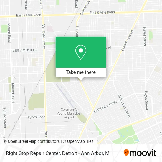 Right Stop Repair Center map
