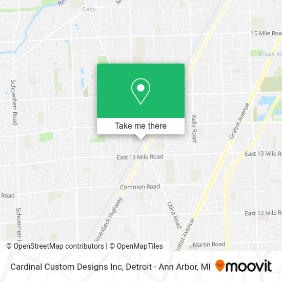 Cardinal Custom Designs Inc map