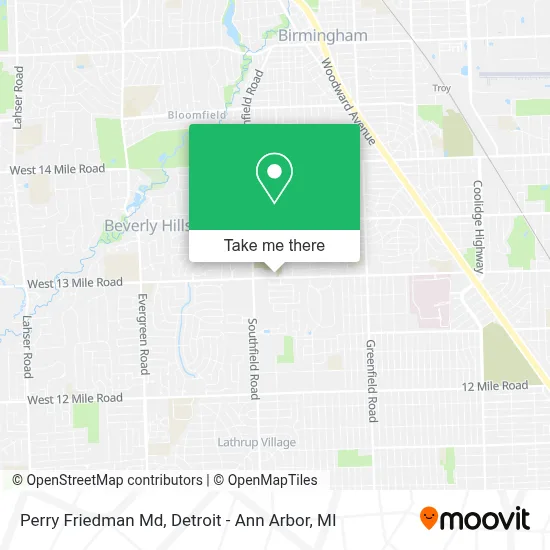 Perry Friedman Md map