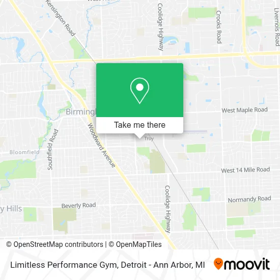 Limitless Performance Gym map