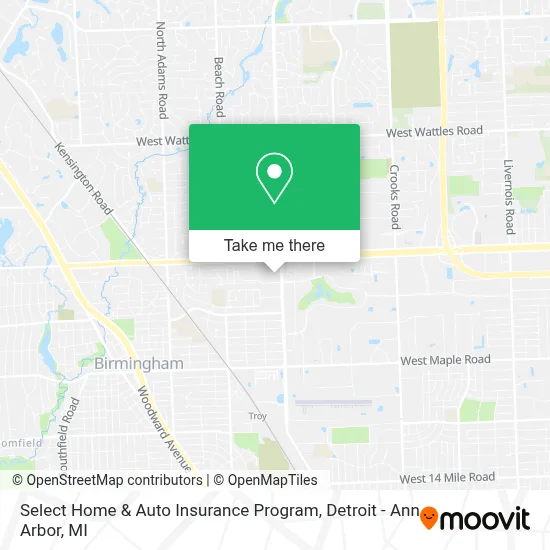 Select Home & Auto Insurance Program map
