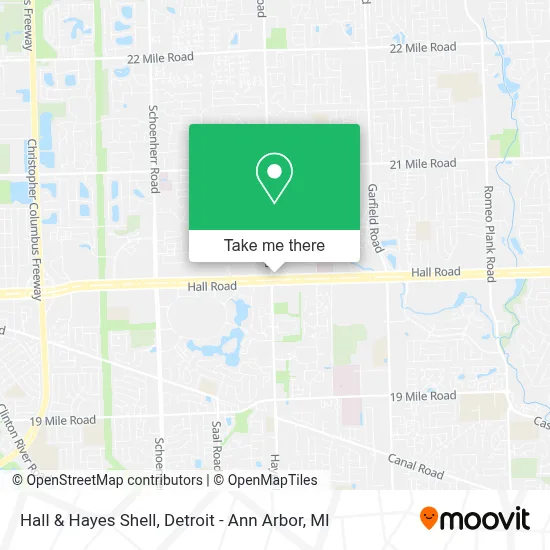 Hall & Hayes Shell map