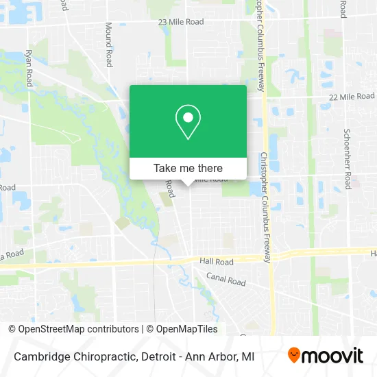Cambridge Chiropractic map