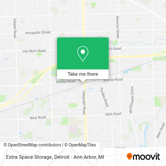 Extra Space Storage map