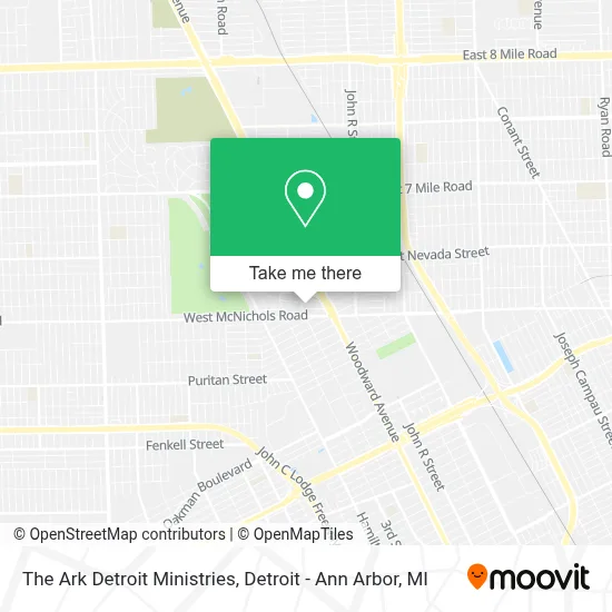The Ark Detroit Ministries map
