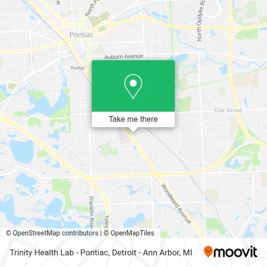 Trinity Health Lab - Pontiac map