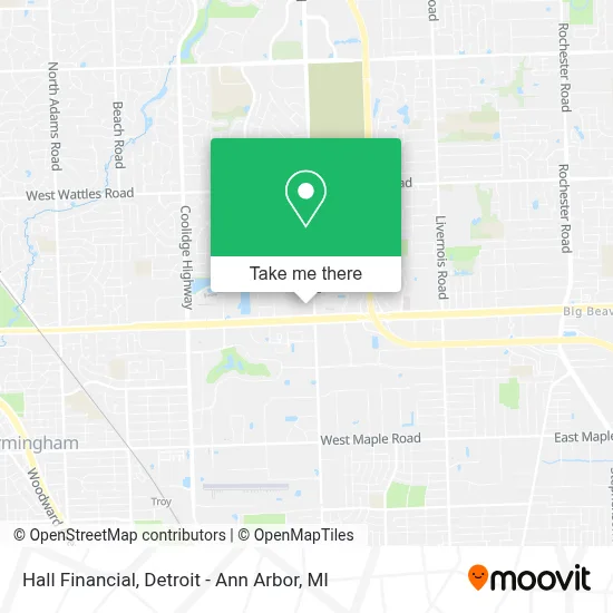 Hall Financial map