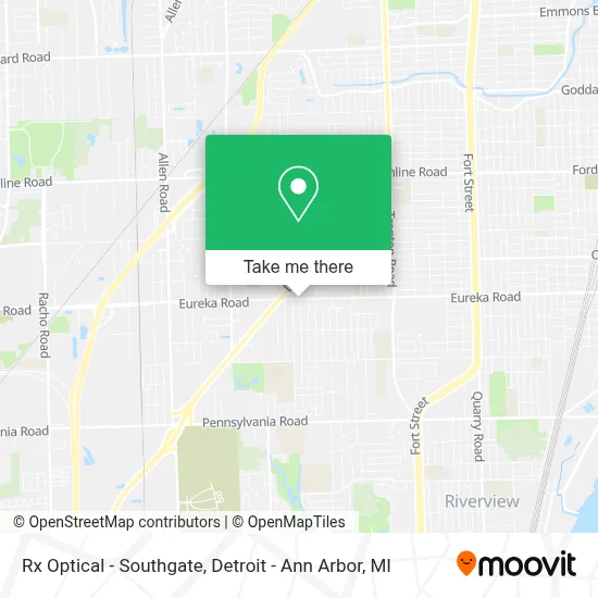 Rx Optical - Southgate map