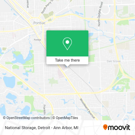 National Storage map