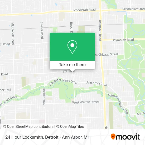 24 Hour Locksmith map
