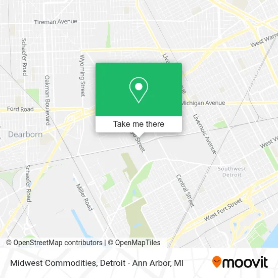 Midwest Commodities map
