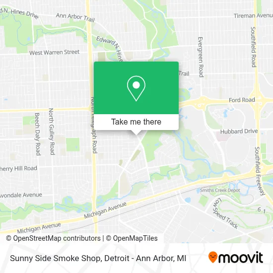 Sunny Side Smoke Shop map