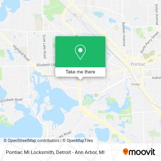 Pontiac Mi Locksmith map