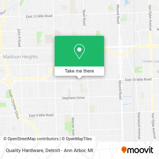 Quality Hardware map