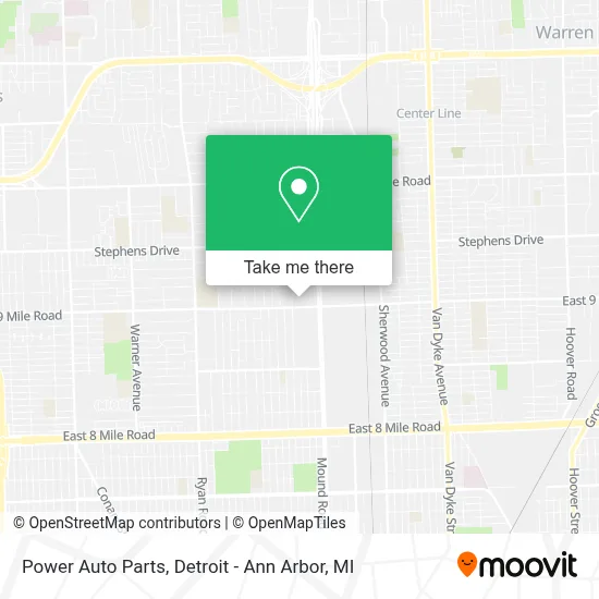 Power Auto Parts map