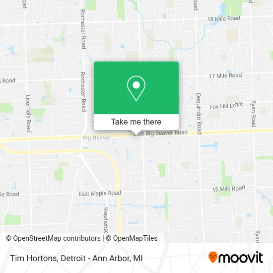 Tim Hortons map