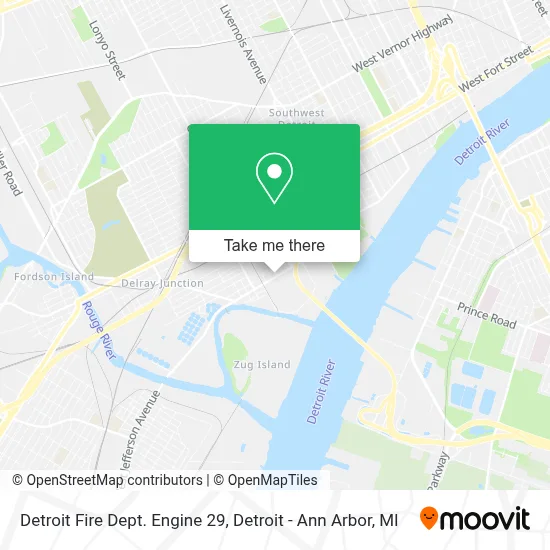 Detroit Fire Dept. Engine 29 map