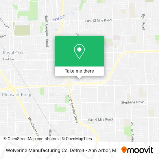 Wolverine Manufacturing Co map