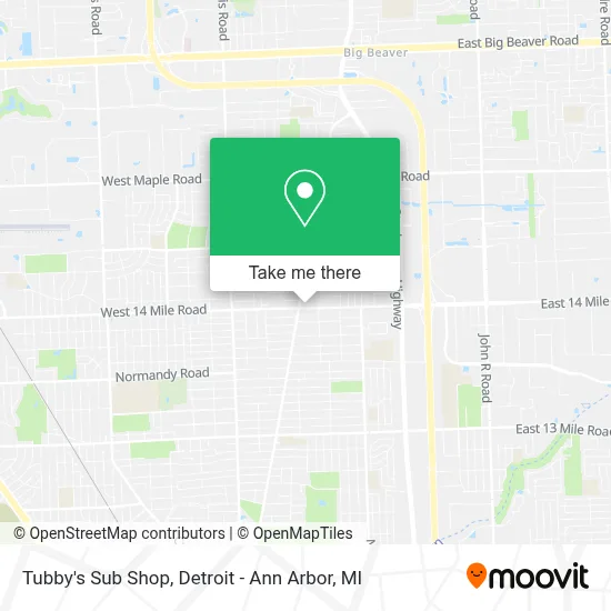 Tubby's Sub Shop map