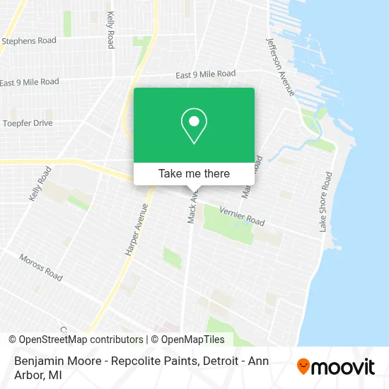 Benjamin Moore - Repcolite Paints map
