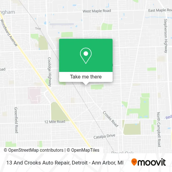 13 And Crooks Auto Repair map