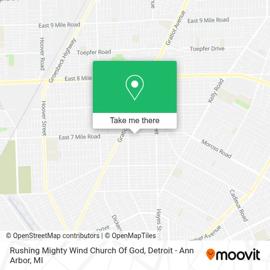 Rushing Mighty Wind Church Of God map