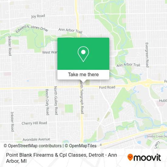 Point Blank Firearms & Cpl Classes map