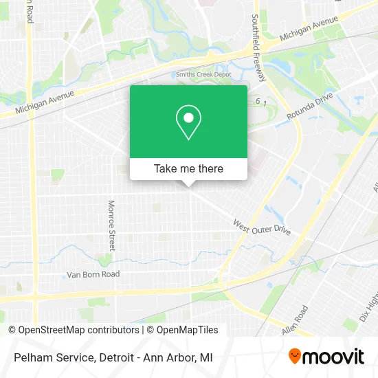 Pelham Service map