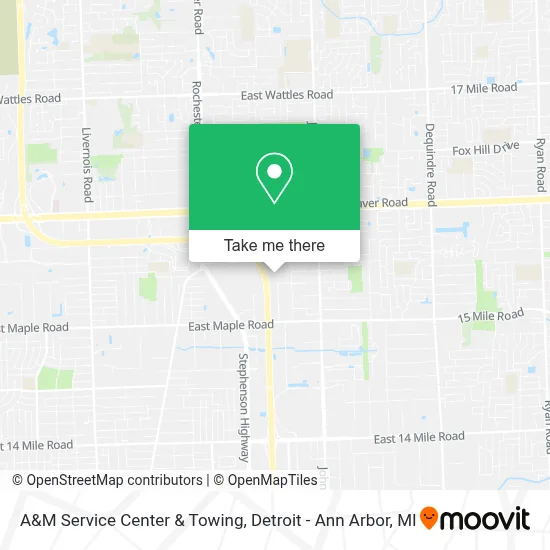 A&M Service Center & Towing map