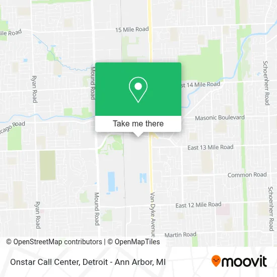 Onstar Call Center map