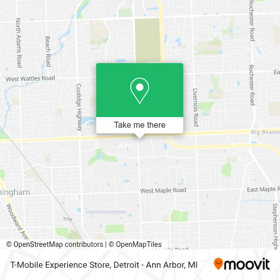 T-Mobile Experience Store map