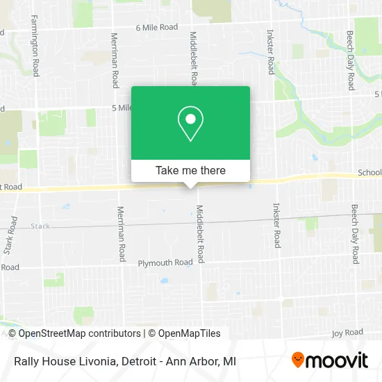Rally House Livonia map
