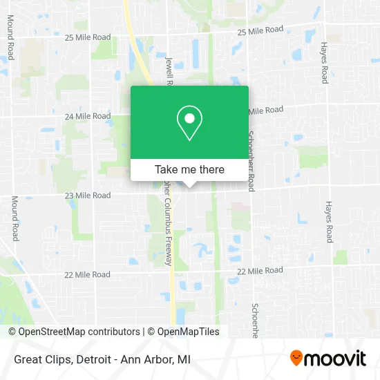 Great Clips map