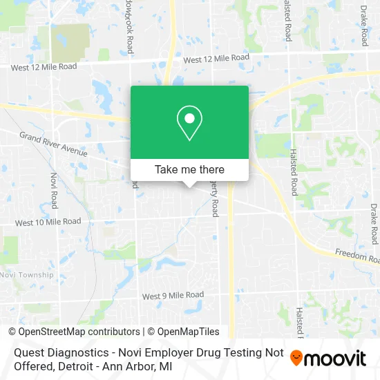Quest Diagnostics - Novi  Employer Drug Testing Not Offered map