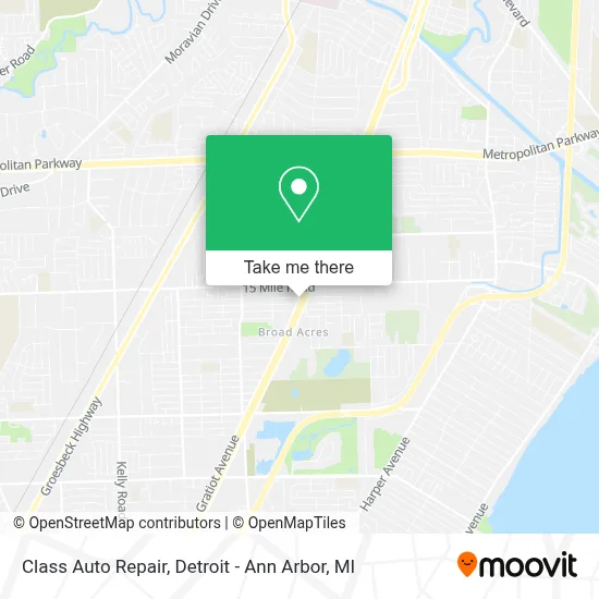 Class Auto Repair map