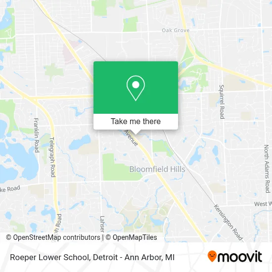 Roeper Lower School map