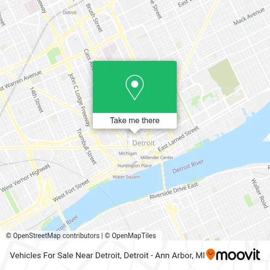 Vehicles For Sale Near Detroit map