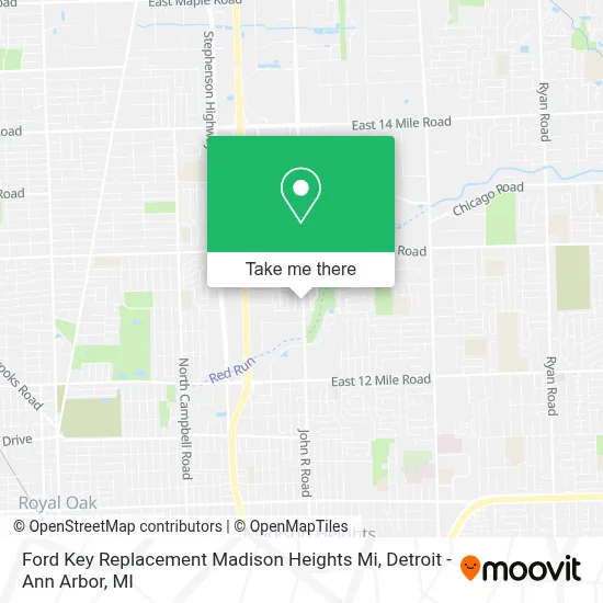 Ford Key Replacement Madison Heights Mi map